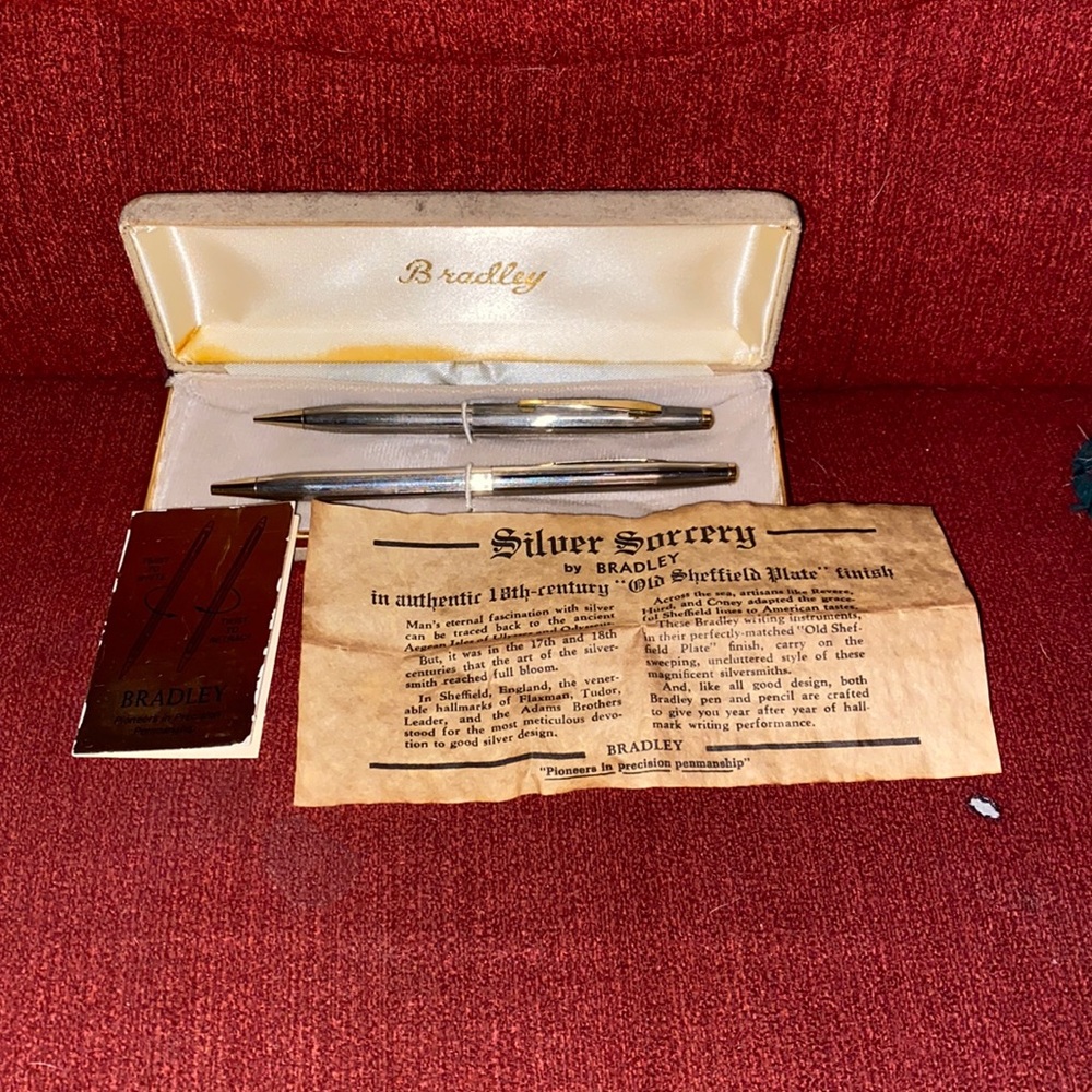 vintage bradley pen and pencil set